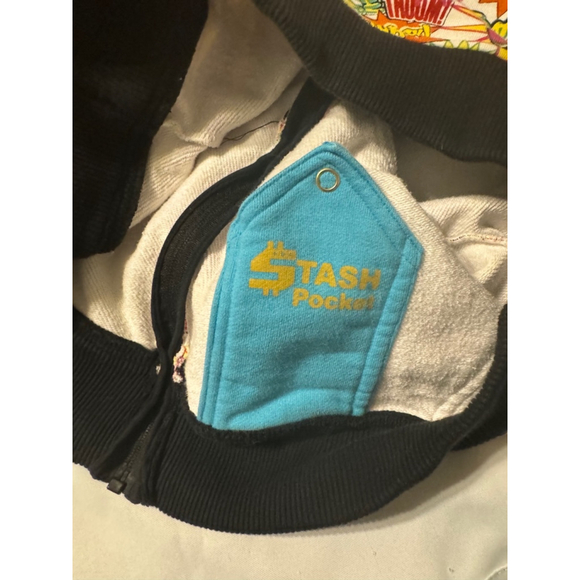 Y2K 2000s Shady Limited Company Zip-up Jacket Comic Book Inspired Pattern L - Picture 3 of 7